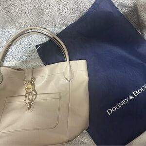 Dooney & Bourke Beige Leather Tote